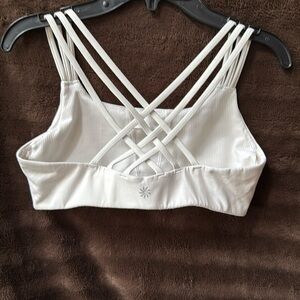 Athleta White Strappy Bra Small